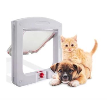 Imagem de Porta Pet OEM Passagem Portinha para Gato Ou Cão com 4 em 1 para Gatos e Cachorros Pequ...