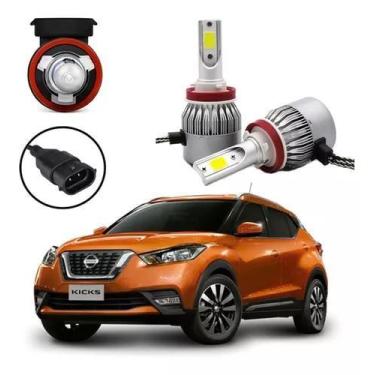 Imagem de Kit lâmpadas super led farol baixo nissan kicks 2017 2018 - C6