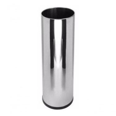 Imagem de Porta Guarda-chuva - Inox 24x70 em Aço Inox com Bandeja Plástica para Comércio