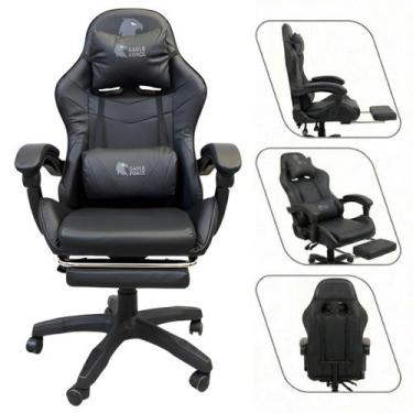 Imagem de Cadeira Gamer Eagle Force Ergonômica Com Apoio Pés Conforto Profission