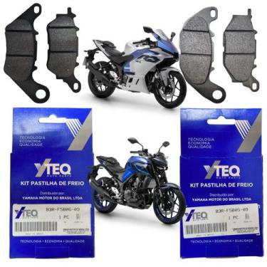 Imagem de Kit pastilha de freio dianteiro traseiro (y-teq) r3 mt03 2016-2026