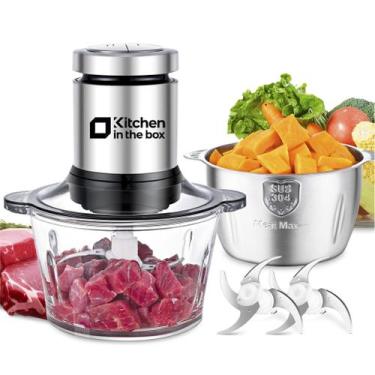 Imagem de Processador de alimentos: cozinha na caixa, 400 W, 2 tigelas, 8 xícara