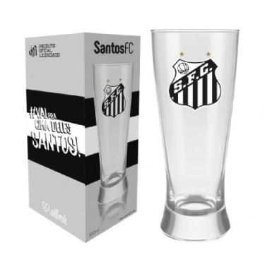 Imagem de Copo Lager Do Santos 300ml Vidro Cerveja Chopp Licenciado NF - Allmix,