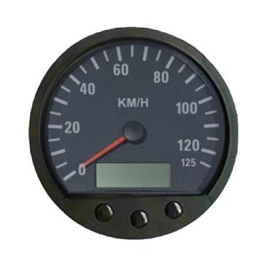 Imagem de Velocímetro para Caminhão e Minivan - 140mm - 0 a 125 km/h, Painel cir