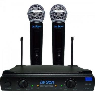 Imagem de Microfone sem Fio LS902-UHF-HT/HT Preto Leson