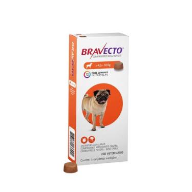 Imagem de Bravecto 4,5 A 10 Kg Comprimido Antipulgas E Carrapatos Cães - MSD