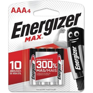 Imagem de Pilha Alcalina Palito AAA Energizer Max com Tecnologia Power Seal Longa Duração Blister com 4 Unidades