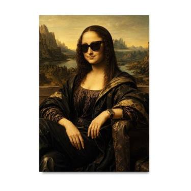 Imagem de Placa Decorativa Mona Lisa Fashion 2026 30x42cm - Quadro Decoração