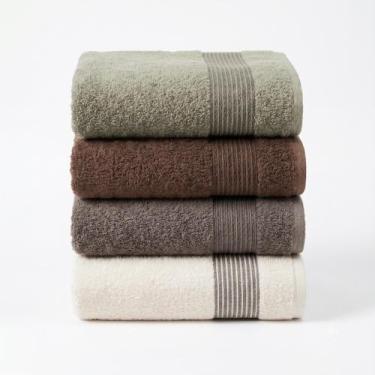 Imagem de Kit 04 Toalha de Banho Felpuda Macia Gigante 160cm x 79cm 100 Algodão 
