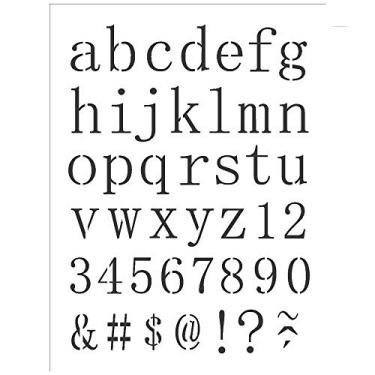 Imagem de Stencil de Acetato para Pintura OPA Simples 15 x 20 cm - 2496 Alfabeto Reto Minusculo