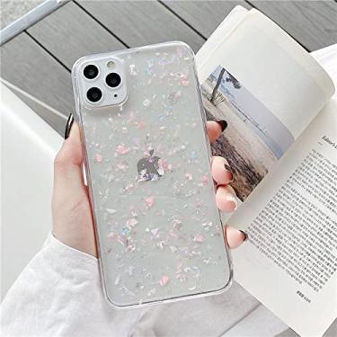 Imagem de Capa de telefone glitter flakes para iphone 13 12 12MIni 11 Pro Max para iphone X XR XS Max 7 8 Plus Capa de silicone macia transparente, b, para iPhone 7Plus