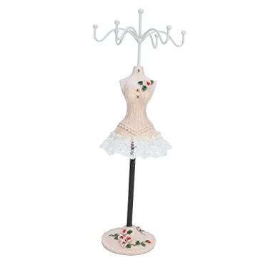 Imagem de Suporte de exibição organizador de joias Colar de boneca com suporte giratório Suporte de pulseira Organizador Torre Decoração para meninas [#4]