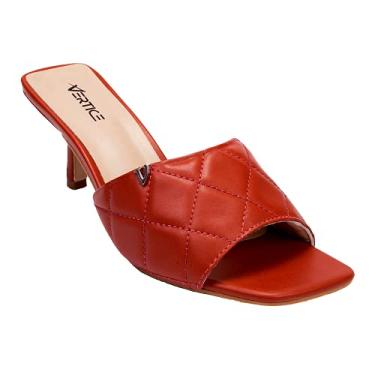 Imagem de Tamanco Feminino Salto Fino Matelassê Comfy - Ruggine 35