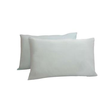 Imagem de Kit 2 Fronhas King 50X90 100% Algodão 200 Fios Verde Água