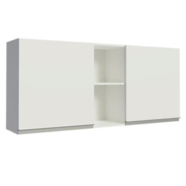 Imagem de Armário Aéreo Madesa Glamy 150 cm 2 Portas e 2 Nichos - Branco