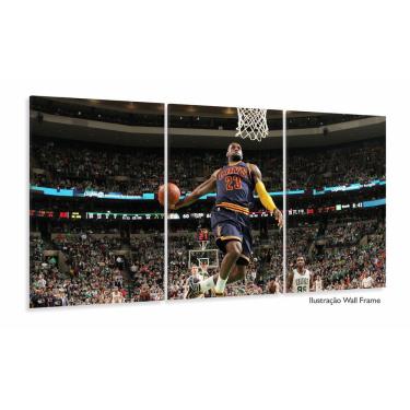 Imagem de Quadro Decorativo Lebron James Enterrando Nba Tela Em Tecido