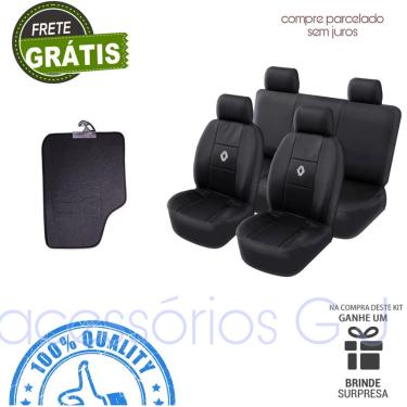 Imagem de Conjunto capa para banco automotivo em couro + tapetes para Clio sedan 2003