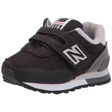 Imagem de New Balance boys 515 V1 Hook and Loop Sneaker, Black/Castlerock, 5 Toddler US