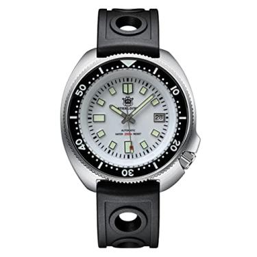 Imagem de Relógio de pulso masculino clássico Abalone da Steeldive SD1970 com movimento NH35 luminoso 200 m à prova d'água, borracha cor 2