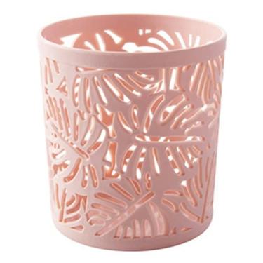 Imagem de Para Escritório Material Escolar Lápis Porta Caneta Cilindro Papelaria Organizador Nórdica Destinatário Flor Oca Pincel de Maquiagem (rosa)