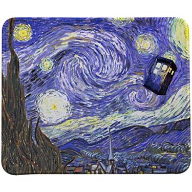 Imagem de VIVIPOW Mouse Pad VIVIPOW(TM) com pintura de Vincent Van Gogh da Noite Estrelada legal