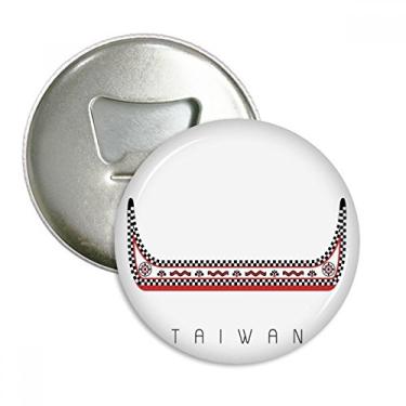 Imagem de Taiwan Travel Dragon Boat China abridor de garrafas ímã de geladeira emblema multifuncional