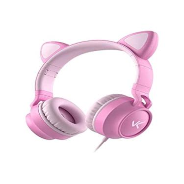 Imagem de VINIK FONE HEADSET KITTY EAR - ORELHA DE GATO ROSA COM MICROFONE CABO 1.2M PLUG P2 ESTEREO P3 - KE120R