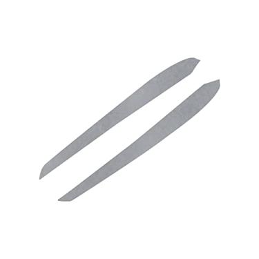 Imagem de Alfanxi Capa de painel e painel de acabamento interno da porta da frente Alcantara e material ABS compatível com Tesla modelo Y/3 (cinza, tampa do painel da porta)