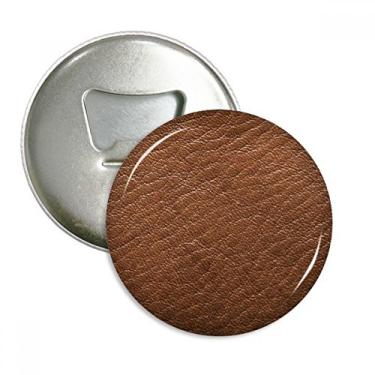 Imagem de Abridor de garrafa redondo de couro marrom com design abstrato, 3 peças, presente