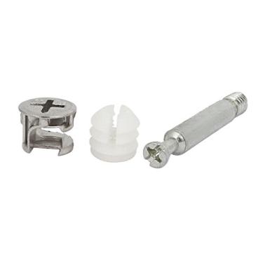 Imagem de Flyshop – Conector de armário para móveis #261 Acessórios de trava de came, 6,5 mm de diâmetro e 40 mm de comprimento, porcas de abertura de cavilhos, 10 conjuntos