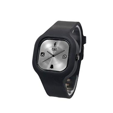 Imagem de Relogio Be Watch Midias Sociais Pulseira Silicone Preta