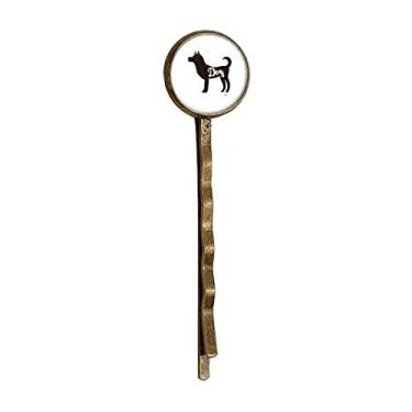 Imagem de Bandana de cabelo preto e branco animal retrô de metal Bobby Pin
