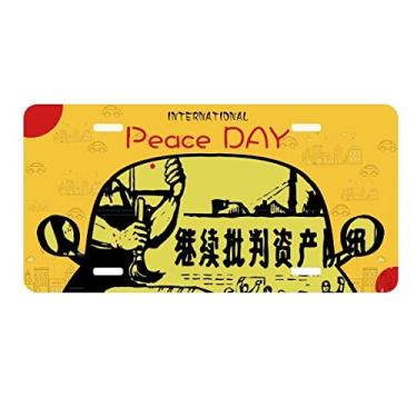 Imagem de DIYthinker Placa de carro da revolução chinesa vermelha da Worker Camponesa Decoração do Dia da Paz