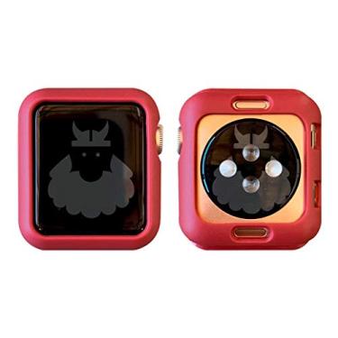 Imagem de Capa Case Capinha Bumper Proteção Silicone Esportiva Compatível com Apple Watch (42mm, Bonina)