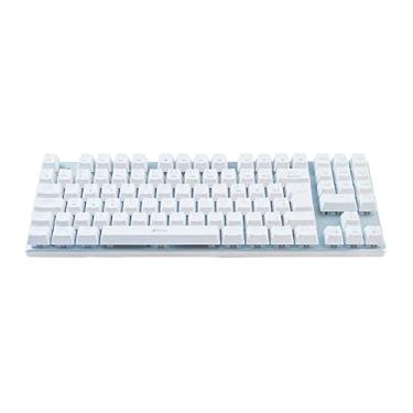 Imagem de Teclado Mecânico Aplus Tech Barak White Led Branco ABNT2 Switch Outemu Blue