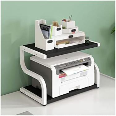 Imagem de Suporte Para Impressora Desktop Copy Rack Suporte Para Impressora Rack De Armazenamento Duplo Prateleiras De Arquivos Estante De Livros Prateleiras De Armazenamento Para Escritório Em Casa Armazen