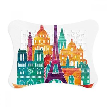 Imagem de Castelo de Paris, França, Torre Eiffel, moldura de quebra-cabeça, decoração de quadros, ornamento de jogo
