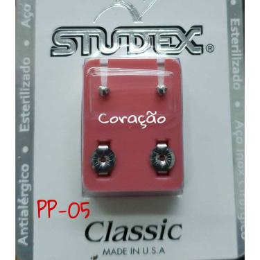 Imagem de Brinco Studex Classic 2Mm Coração Prata