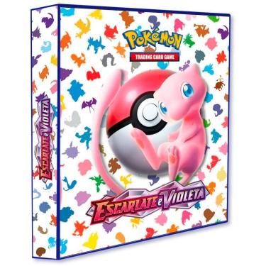 Imagem de Álbum Pasta Fichário Pokemon Escarlete e Violeta 151 Capa Dura Reforçado Coleção Cards Cartas Personagens