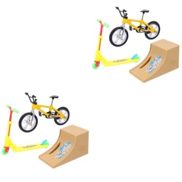 TOYANDONA 1 Conjunto Kit De Parque De Dedo Mini Bicicleta Brinquedo De Dedo  Skate Parque Crianças Esportes Brinquedos Skate Para Crianças Scooter Para