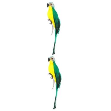 Imagem de GANAZONO 2 Peças Papagaio De Simulação Artificiais Para Decoração De Porta Papagaio Realista Brinquedo De Figuras De Animais Decorações De Banheiro Espuma Árvore De Natal Pássaro Decorativo