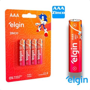 Imagem de 4 Pilhas AAA1.5V R03 Zinco Elgin