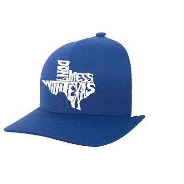 Imagem de Trenz Shirt Company Boné masculino Texas Don't Mess with Texas Mesh Back Trucker Hat, Cinza mesclado/preto, Tamanho �nica