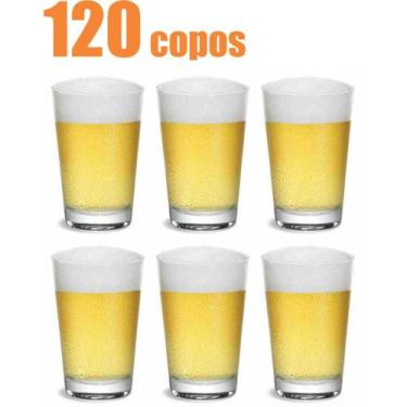 Imagem de Jogo 120 Copo Chopp Cerveja Caldereta 350 Ml Vidro Resistente  - Lotus
