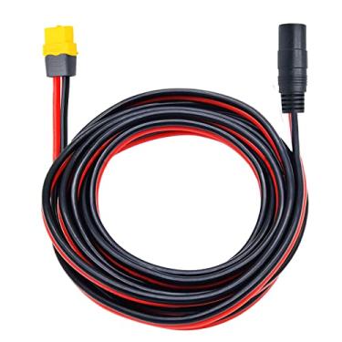 Imagem de Nuofany Cabo de extensão de 3 m DC 8 mm/DC7909 fêmea para XT60 fêmea para bateria Lipo compatível com estação de energia portátil River Delta e gerador solar (3 m)