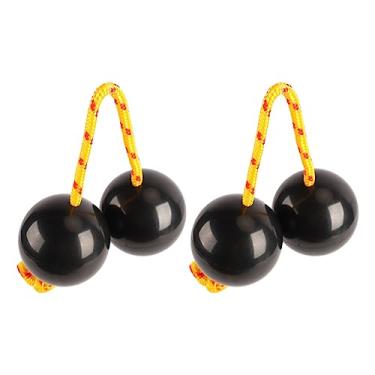 Imagem de 2 Unidades de Bola Rítmica Africana, Instrumento Kashaka, Agitador de Ovos Musical, Cabaça Dupla, Percussão, Asalato, Bolas de Tambor na Ponta Dos Dedos, Ajustáveis ​​para Bola