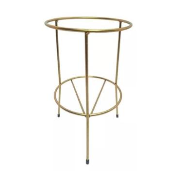 Imagem de Suporte Tripé para Extintor de Incêndio de 04/06 Kg, Redondo, Dourado