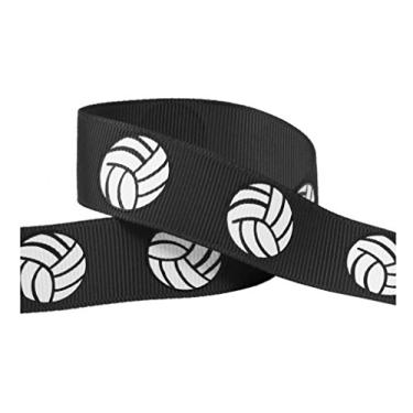 Imagem de Fita de voleibol para artesanato - Q-YO fita de gorgorão de vôleibol/softbol/futebol de 3/20.3 cm-3.8 cm para laços de torcida, uniforme de equipe, costura e mais (10 jardas ou (2x5yd) 7/20.3 cm -