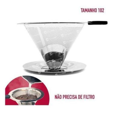 Imagem de Coador Café Pour Over Aço Inox Tamanho Médio - Unyhome