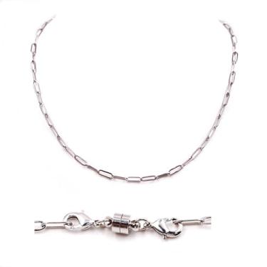 Imagem de malahill Colar de corrente de aço inoxidável para mulheres, Metal, Sem Pedra Preciosa